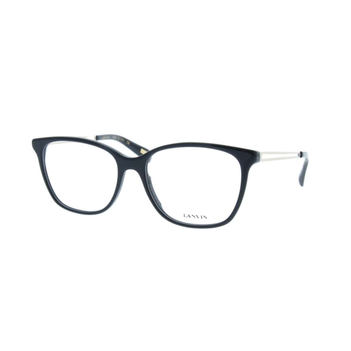 Stylish Lanvin VLN 763-0700 Black Square Women's Acetate Eyeglasses with a full-rim design, perfect for modern women.