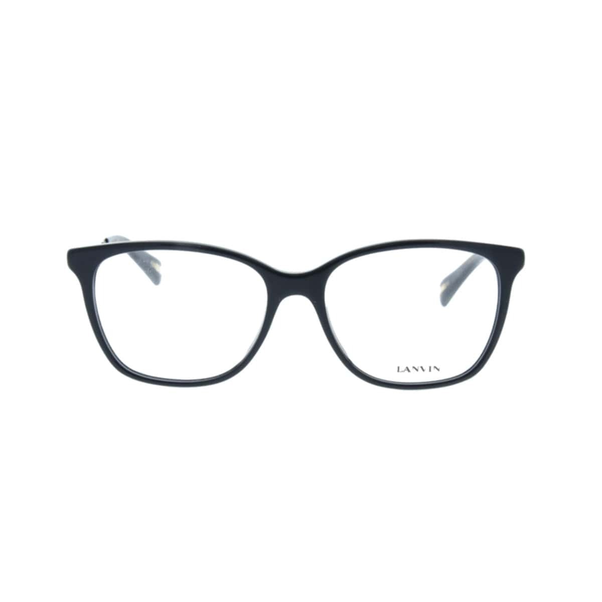 Stylish Lanvin VLN 763-0700 Black Square Women's Acetate Eyeglasses with a full-rim design, perfect for modern women.