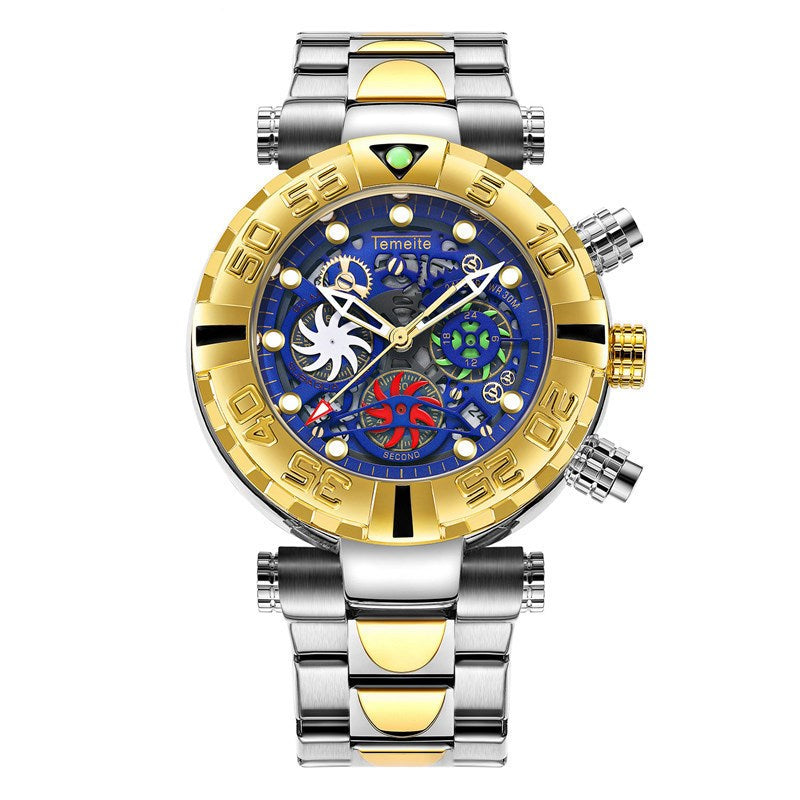 Luminous Waterproof Multifunctional Quartz Watch with a stylish design and durable features.