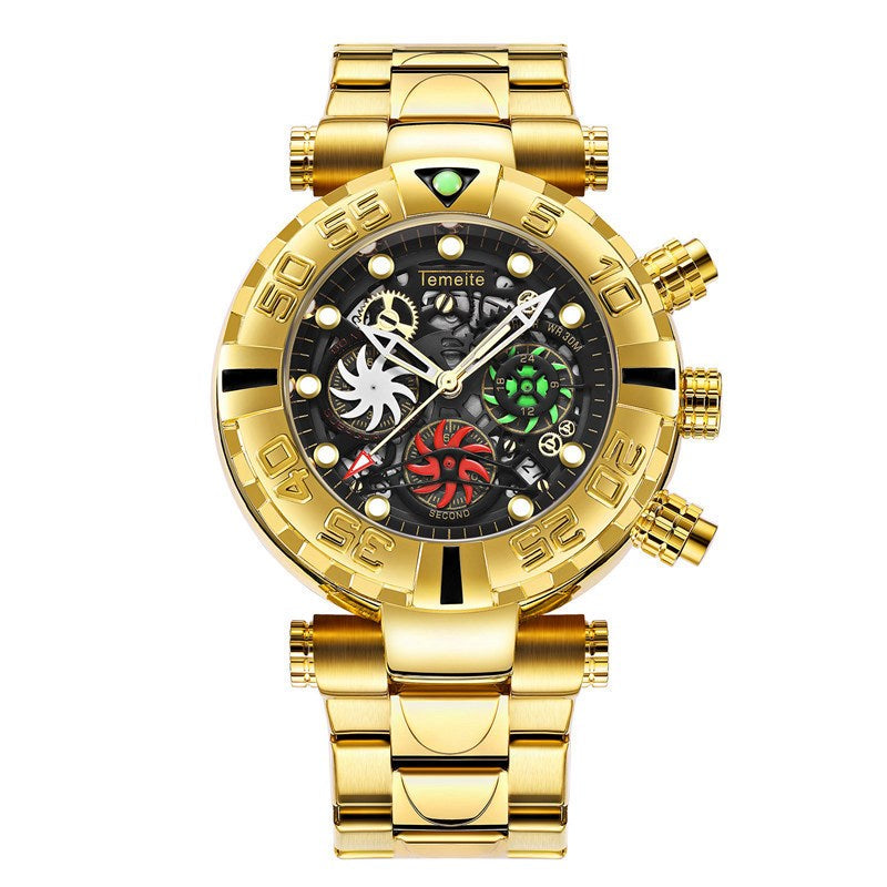 Luminous Waterproof Multifunctional Quartz Watch with a stylish design and durable features.