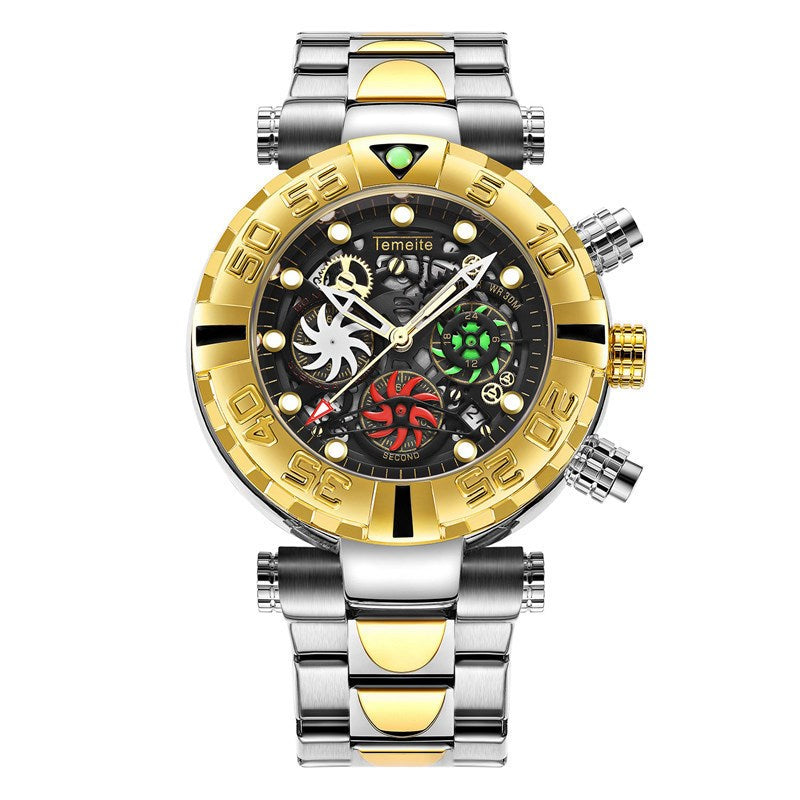 Luminous Waterproof Multifunctional Quartz Watch with a stylish design and durable features.