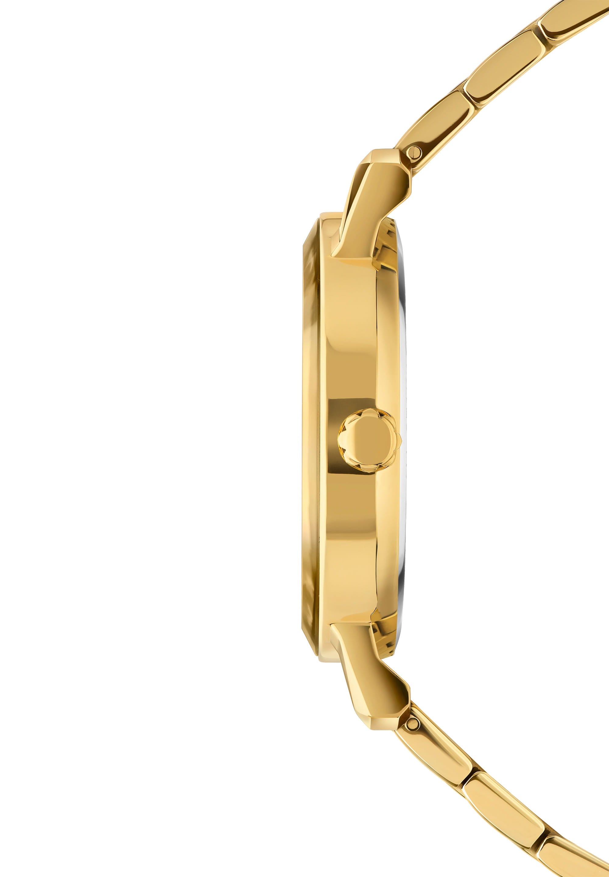 Magno Swiss Men's Watch J4.546.L featuring a gold bracelet and white dial with gold hands and indexes.