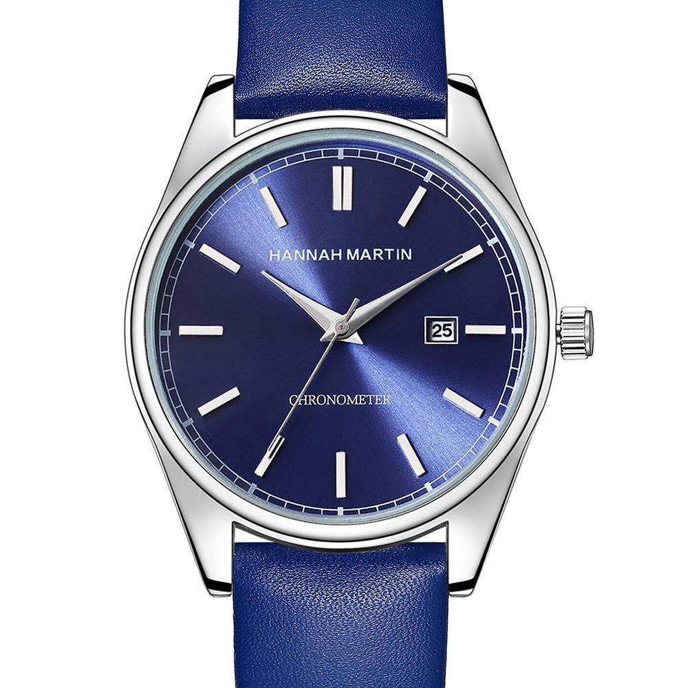 Male Japanese Movement Calendar Quartz Watch with a sleek design, pointer display, and mineral strengthened glass.