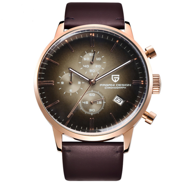 Men's Business Casual Calendar Quartz Watch with stainless steel strap and round dial, showcasing elegance and functionality.