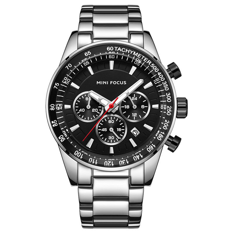 Men's Business Fashion Multi-Function Quartz Watch with luminous display and stylish design.