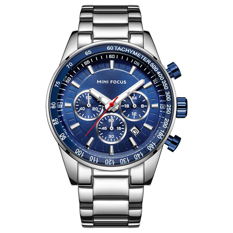 Men's Business Fashion Multi-Function Quartz Watch with luminous display and stylish design.