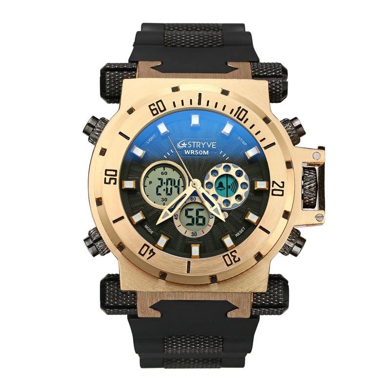 Men's Multi-function Waterproof Sports Watch with a durable strap and large dial, perfect for outdoor activities.