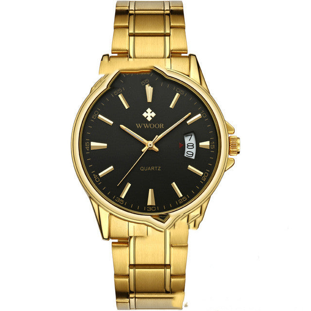 Men's Simple Leisure and Fashionable Watch with a round dial, stainless steel buckle, and mineral glass mirror, showcasing its stylish design.