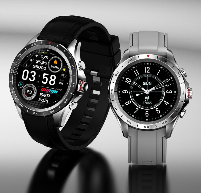 Men's Sports Business Smart Bracelet Watch with a sleek zinc alloy screen and silicone wristband, perfect for business and sports.