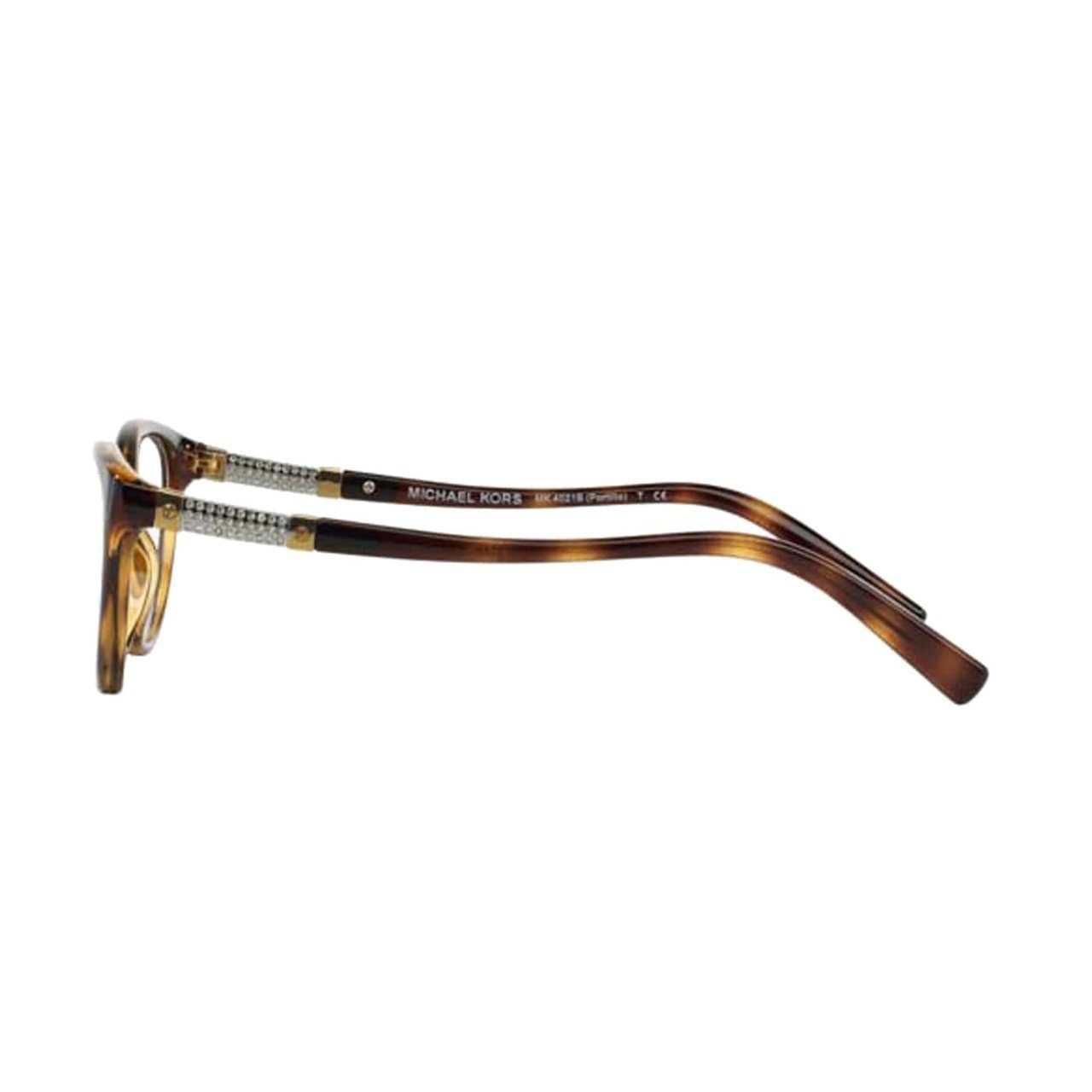 Michael Kors MK 4021B-3046 Portillo Tortoise Cat-Eye Women's Acetate Eyeglasses showcasing a stylish tortoise frame and cat-eye design.