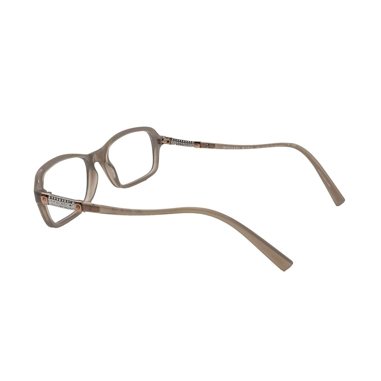 Michael Kors MK 4022B-3043 Quisisana Birch White Rectangular Women's Eyeglasses showcasing a stylish birch white acetate frame.