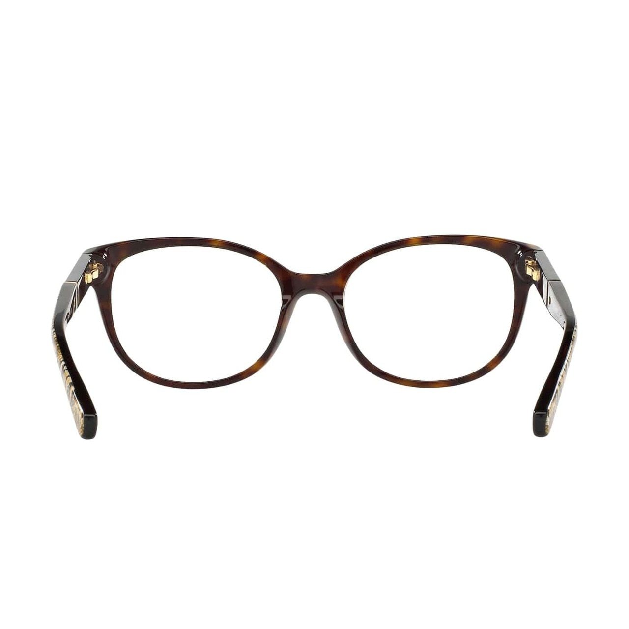 Michael Kors MK 4032-3180 Rania III Dark Tortoise Round Women's Acetate Eyeglasses showcasing a stylish full-rim design.