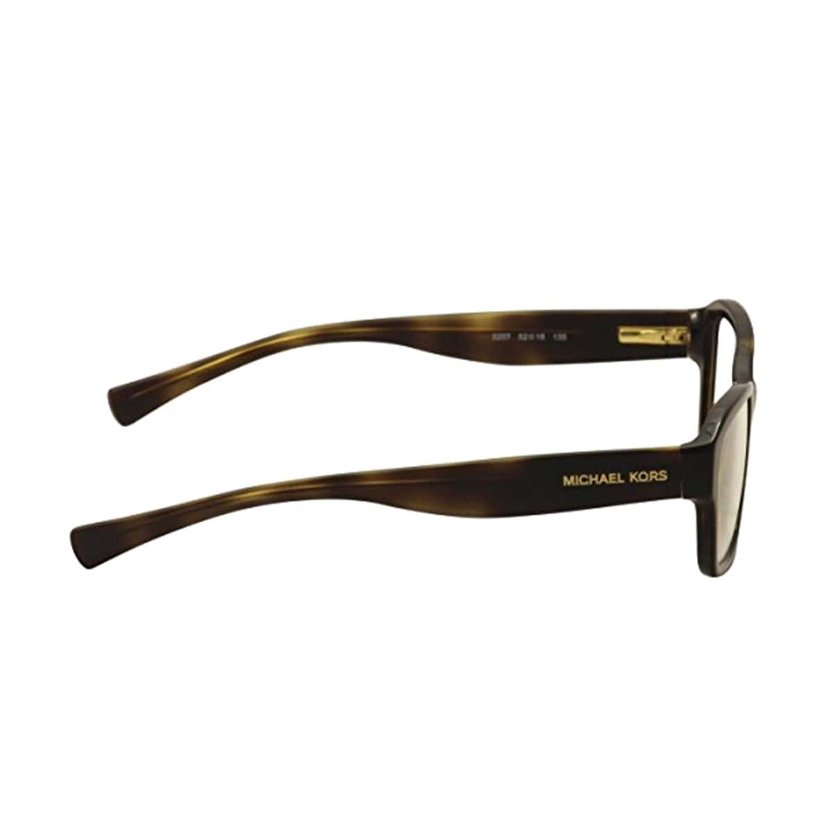 Michael Kors MK 4036-3207 Andrei Dark Tortoise Rectangular Women's Eyeglasses showcasing a stylish full-rim design and dark tortoise frame.