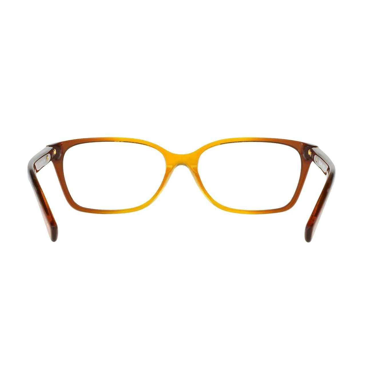 Michael Kors MK 4039-3218 Lyra Amber Gradient Rectangular Women's Acetate Eyeglasses showcasing elegant design and amber gradient color.