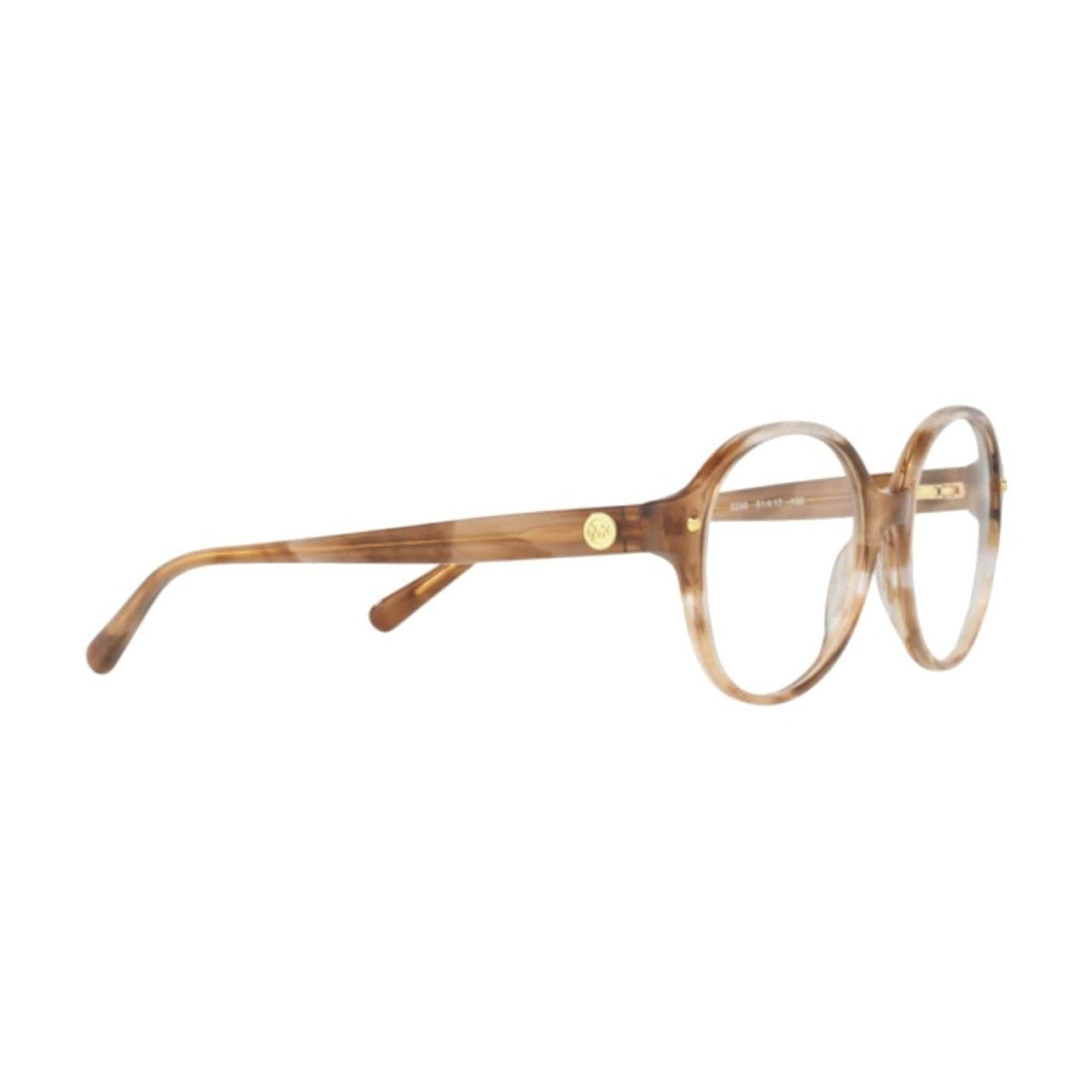 Michael Kors MK 4041-3235 Kat Brown Floral Round Women's Acetate Eyeglasses featuring a stylish floral design and round shape.