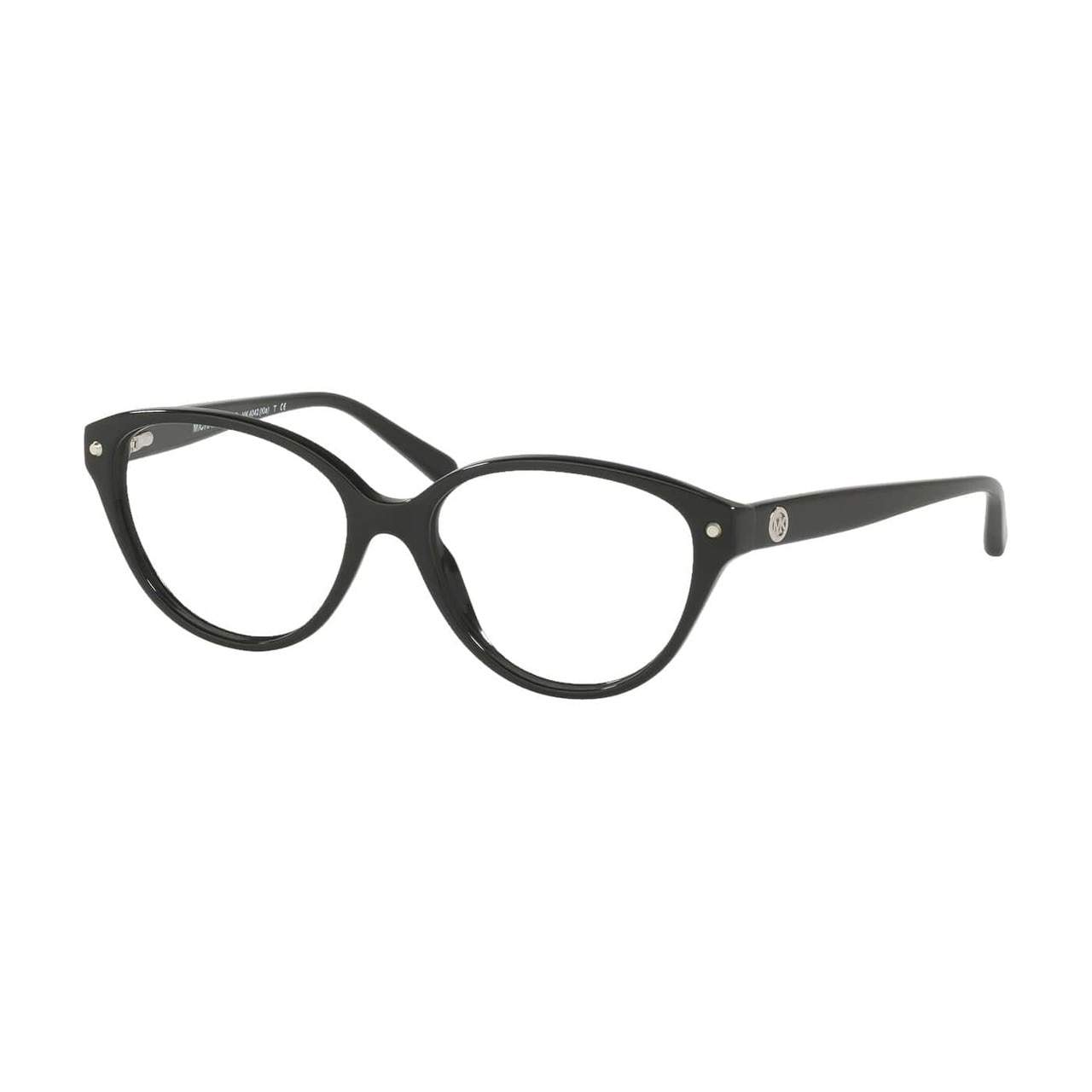 Michael Kors MK 4042-3177 Kia Black Cat-Eye Women's Acetate Eyeglasses in black, showcasing a stylish cat-eye design.