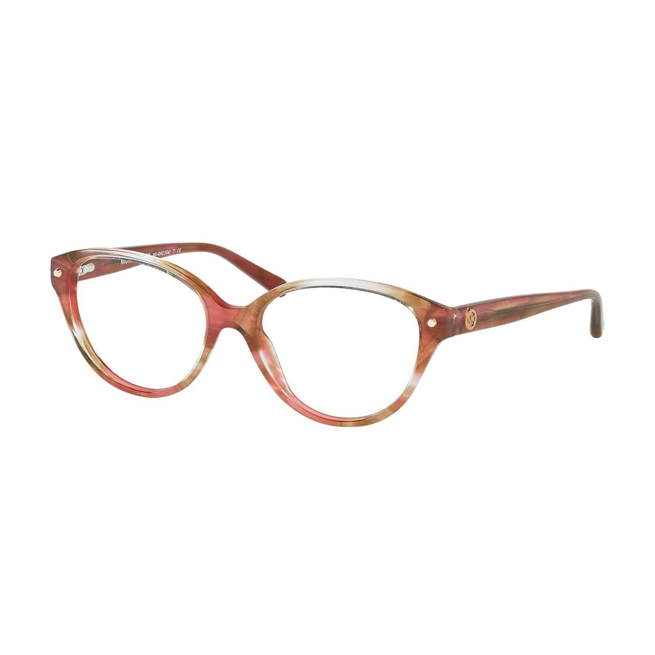 Michael Kors MK 4042-3242 Kia Pink Floral Cat-Eye Women's Acetate Eyeglasses showcasing a stylish pink floral design.