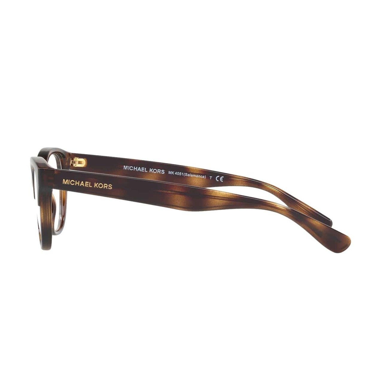 Michael Kors MK 4051-3316 Salamanca Dark Tortoise Cat-Eye Women's Eyeglasses showcasing a stylish cat-eye design with a dark tortoise frame.