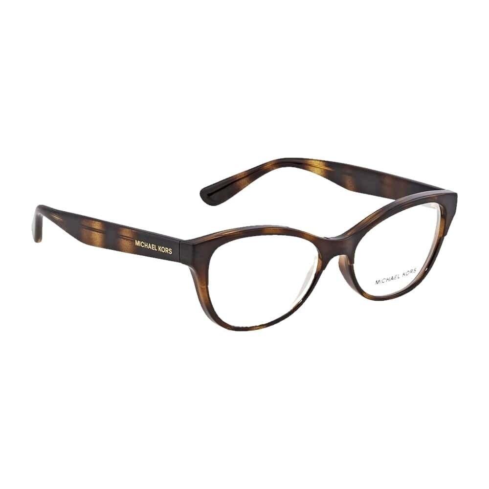 Michael Kors MK 4051-3316 Salamanca Dark Tortoise Cat-Eye Women's Eyeglasses showcasing a stylish cat-eye design with a dark tortoise frame.