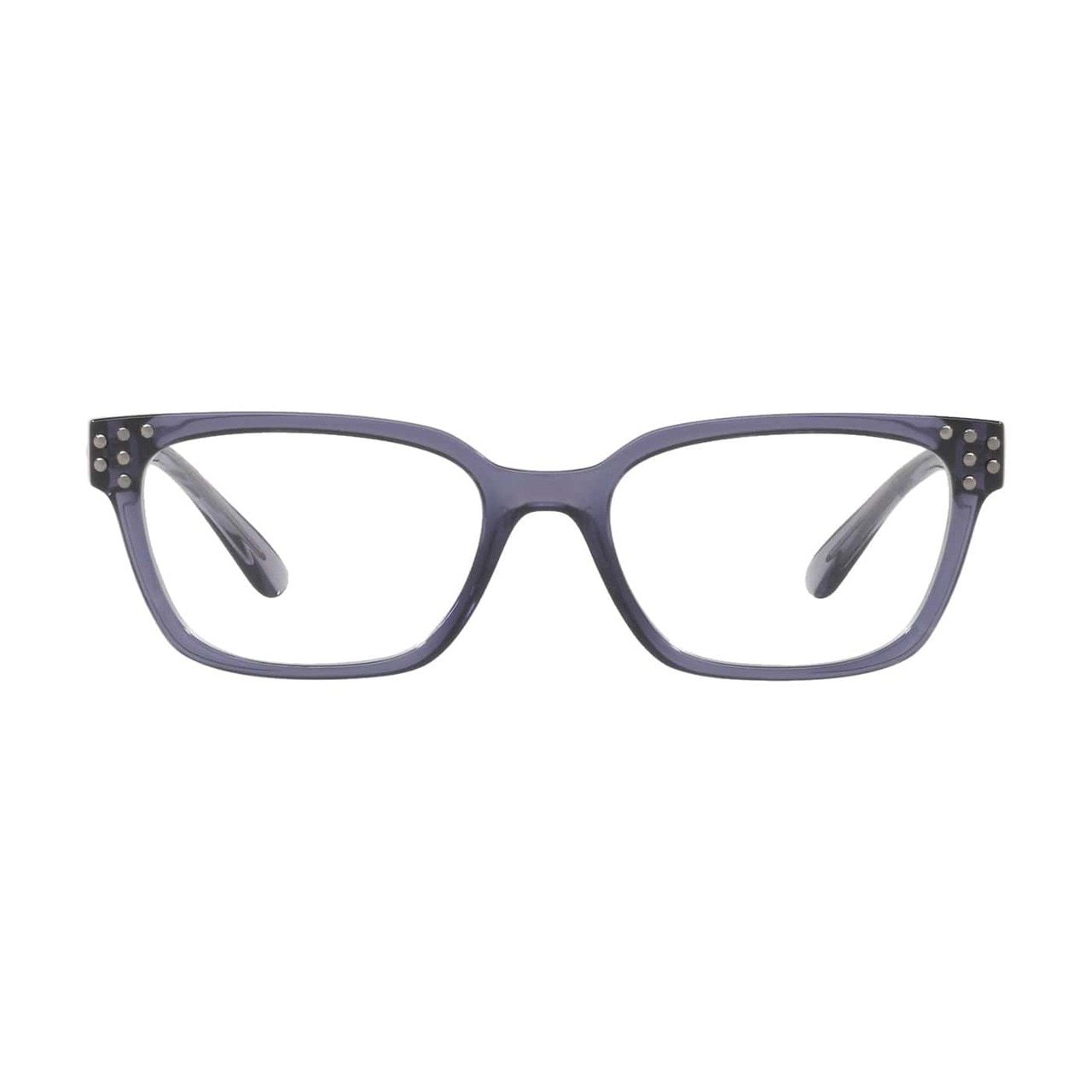 Michael Kors MK 4056-3346 Vancouver Dark Purple Crystal Square Women's Eyeglasses featuring a stylish full-rim design and elegant dark purple color.