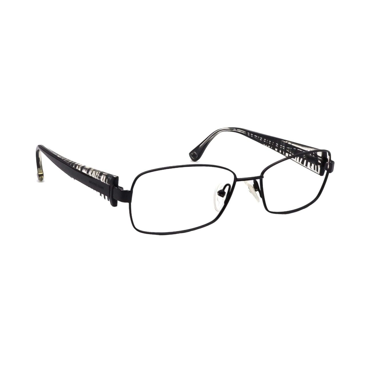 Michael Kors MK 499-001 Black Rectangular Women's Eyeglasses featuring a sleek black frame and rectangular design.