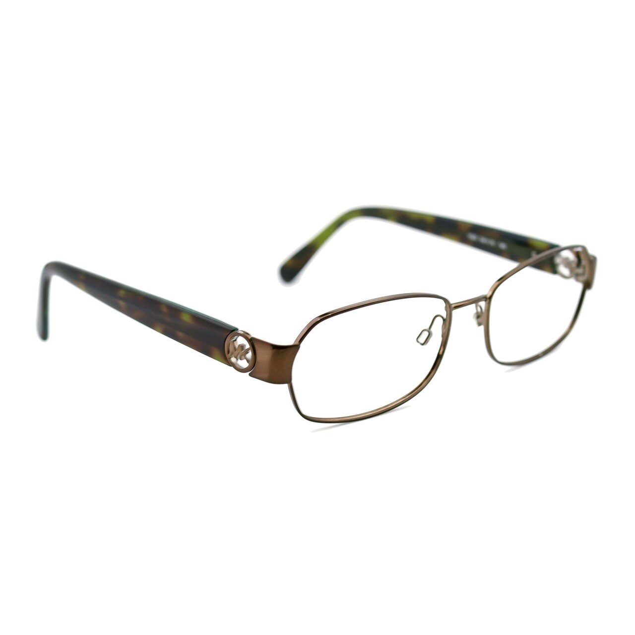 Michael Kors MK 7001-1002 Amagansett Gunmetal Rectangular Women's Metal Eyeglasses with a stylish full-rim design.