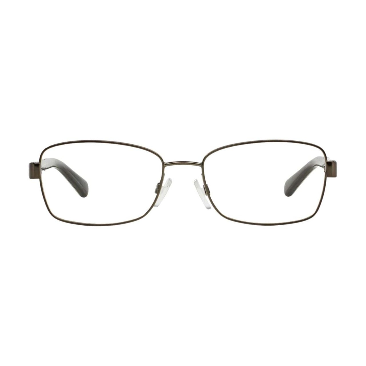 Michael Kors MK 7003-1009 Menorca eyeglasses featuring a gun black tortoise metal frame with a rectangular shape, designed for women.