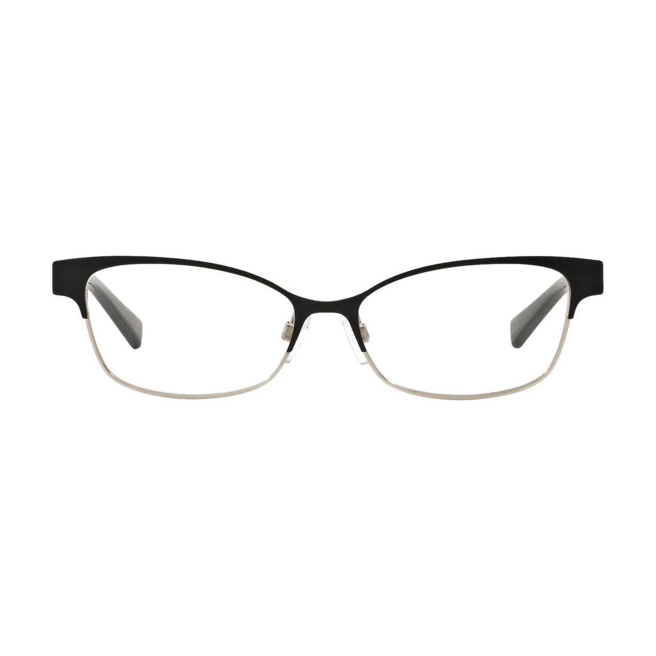 Michael Kors MK 7004-1031 Palos Verdes eyeglasses featuring a black shiny silver rectangular metal frame, designed for women.