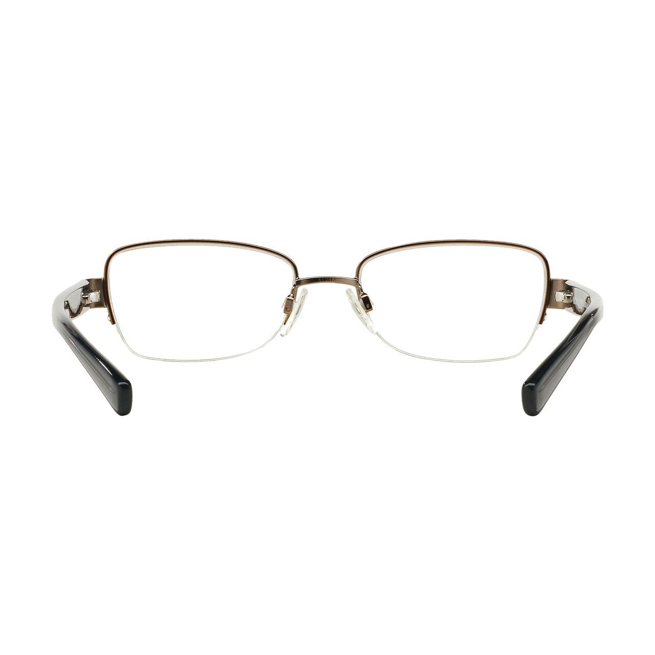 Michael Kors MK 7008-1081 Mitzi IV Sable Rectangular Women's Metal Eyeglasses showcasing a sleek half-rim design in a sable color.