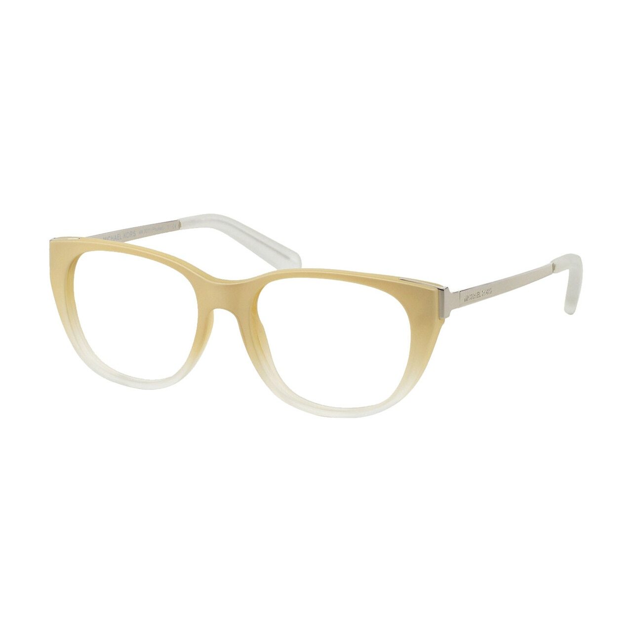 Michael Kors MK 8011-3038 Phuket Oak White Crystal Square Women's Acetate Eyeglasses with stylish full-rim design.