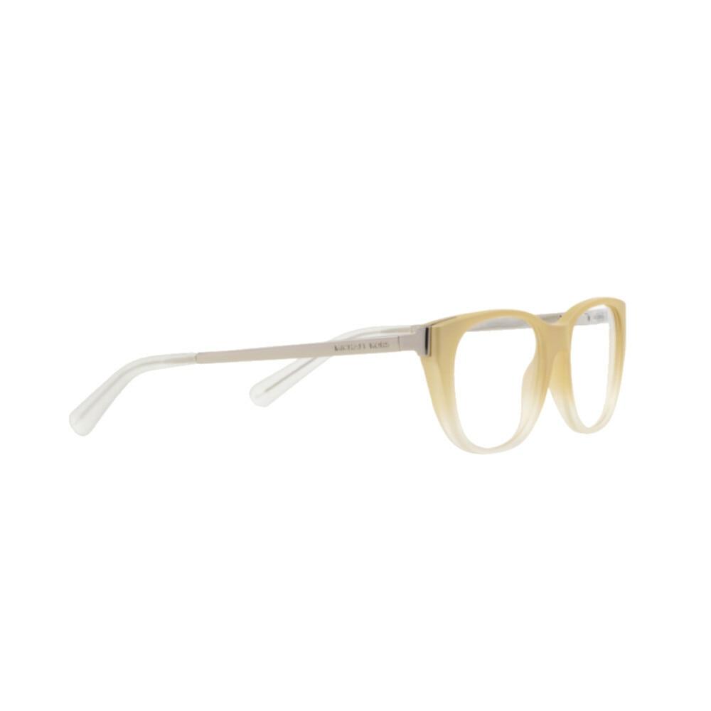 Michael Kors MK 8011-3038 Phuket Oak White Crystal Square Women's Acetate Eyeglasses with stylish full-rim design.