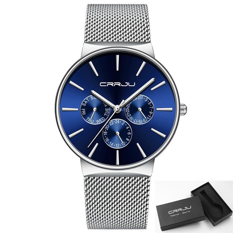 Multi-function Quartz Watch for Men with Hardlex mirror and stylish design, suitable for various occasions.