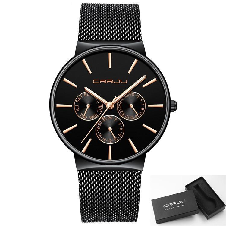 Multi-function Quartz Watch for Men with Hardlex mirror and stylish design, suitable for various occasions.