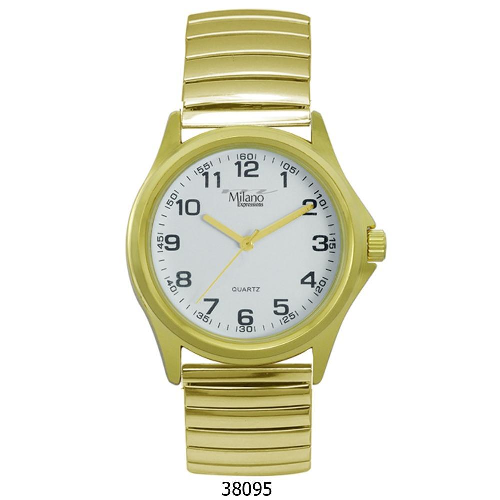 Oakland Gold Flex Strap Watch featuring a white dial and stainless steel band, showcasing elegance and durability.