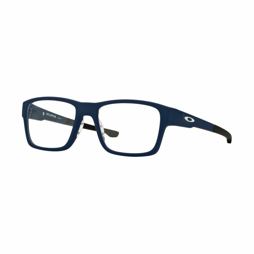 Oakley OX8077-0754 Splinter Universe Blue Square Men's Plastic Eyeglasses displayed with a stylish design and rectangular shape.