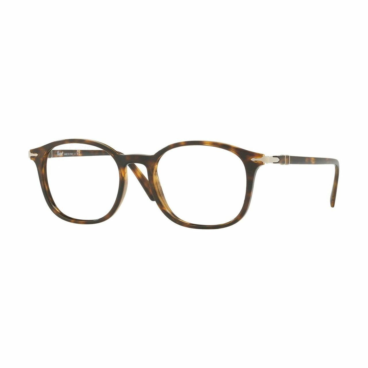 Persol PO3182V-1054 Dark Havana Square Men's Plastic Eyeglasses showcasing a stylish full-rim design and lightweight frame.