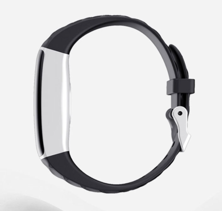 A sleek Phone Message Push Waterproof Smart Bracelet with a vibrant OLED display, showcasing its stylish design and fitness tracking features.