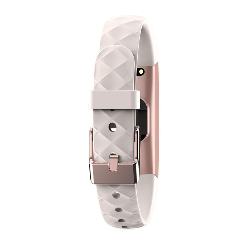 A sleek Phone Message Push Waterproof Smart Bracelet with a vibrant OLED display, showcasing its stylish design and fitness tracking features.