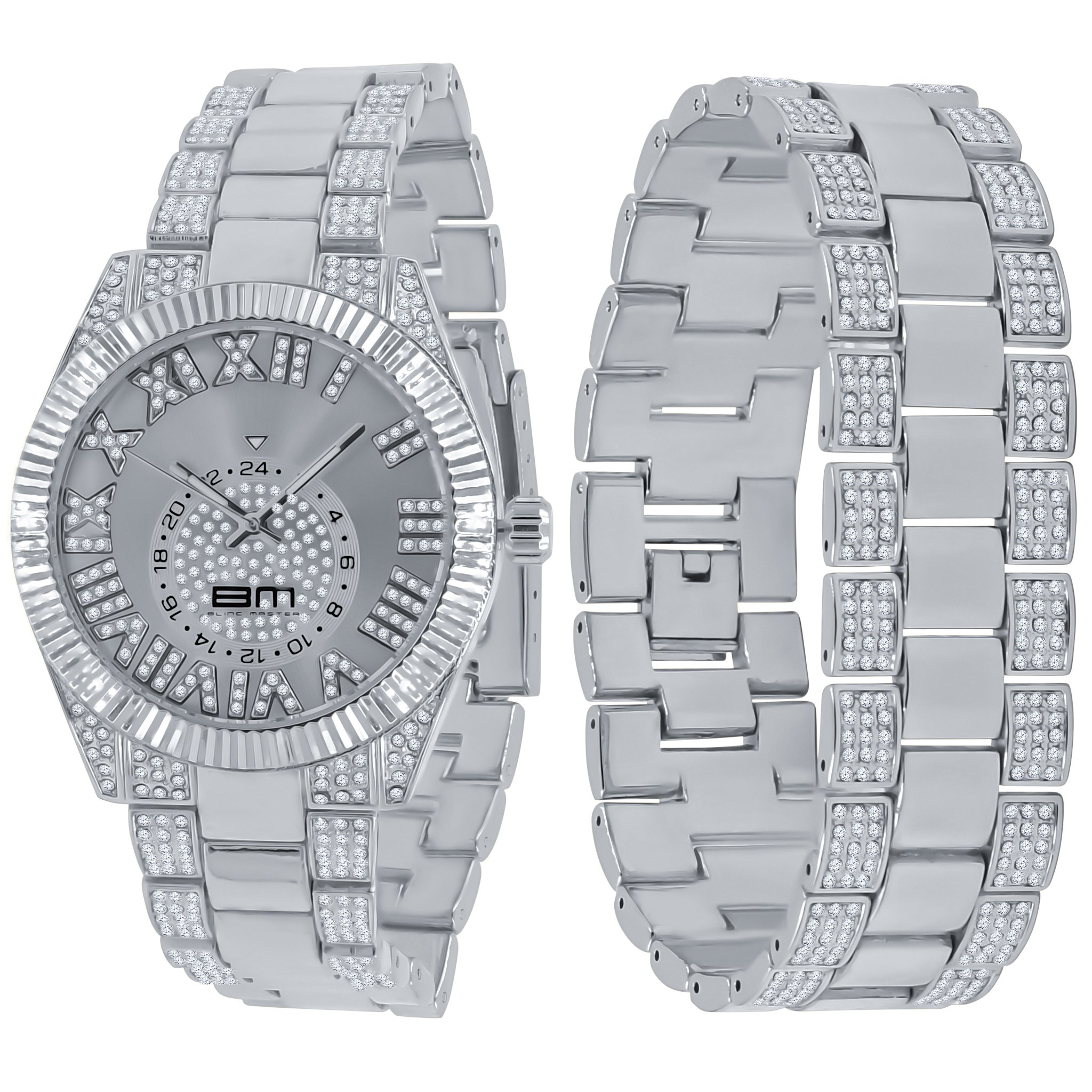 PROTUBERANT Watch Set featuring a cupola appearance crystal and diamantine crystals, showcasing elegance and style.