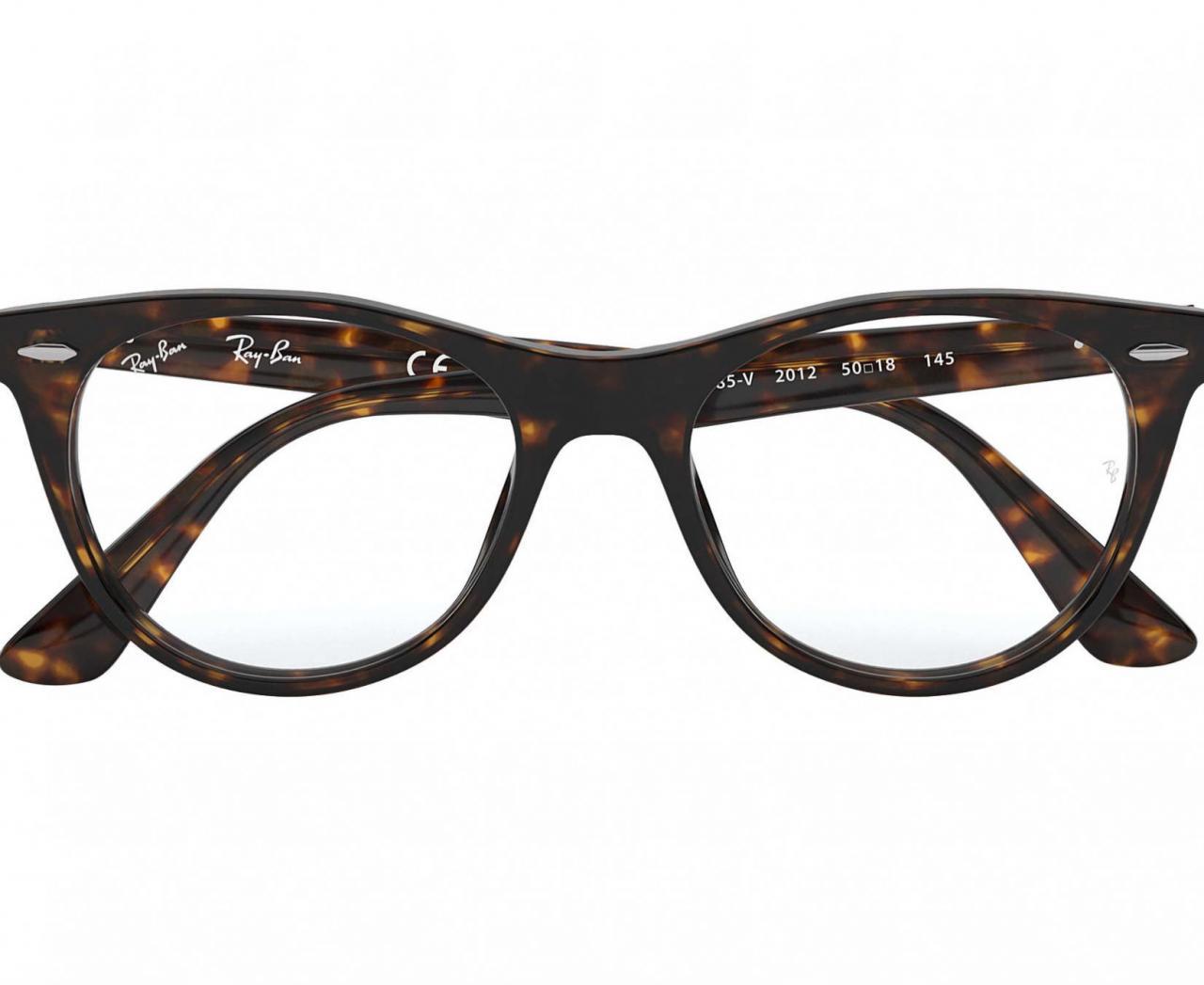 Ray-Ban RB2185VF-2012 Havana Brown Semi-Oval Optical eyeglasses with 52mm lens, showcasing a stylish acetate frame.