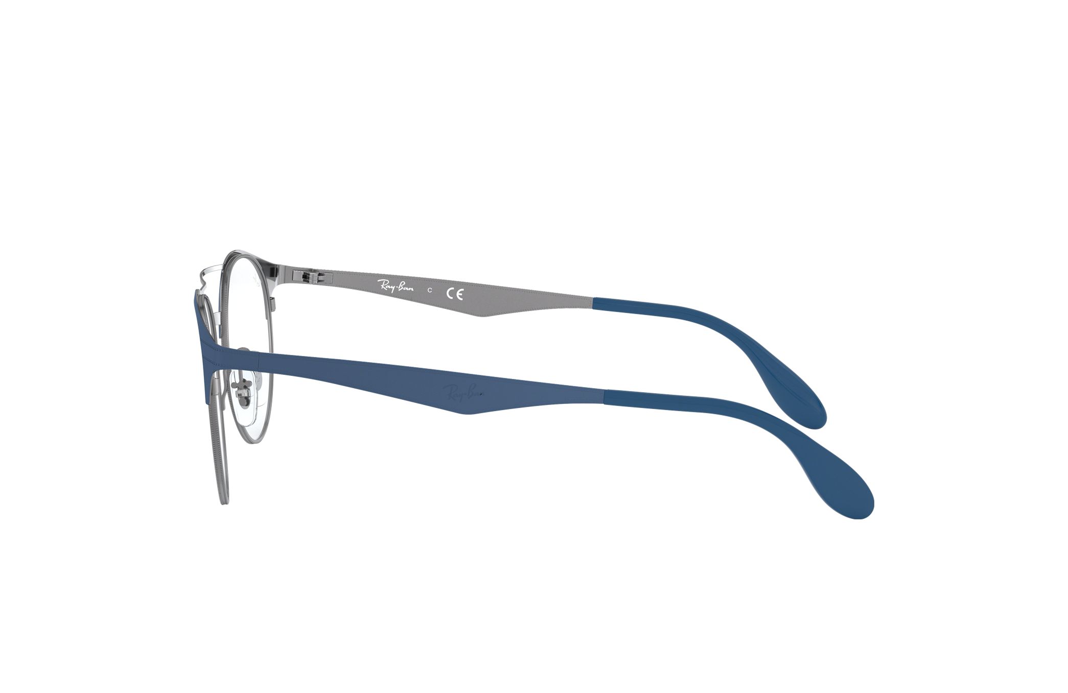 Ray-Ban RB3545V-3006 Gunmetal Matte Blue Phantos Optical Eyeglasses with a sleek design and metal frame.