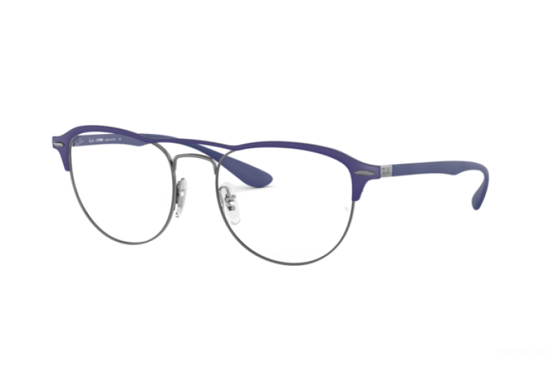 Ray-Ban RB3596V-2996 Gunmetal on Top Matte Blue Square Optical Eyeglasses with 54mm lenses, showcasing a stylish design and durable frame.