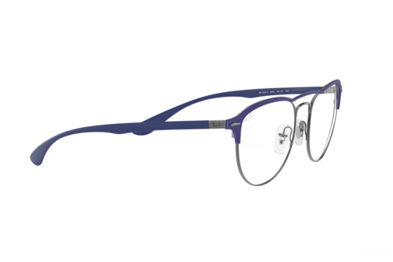 Ray-Ban RB3596V-2996 Gunmetal on Top Matte Blue Square Optical Eyeglasses with 54mm lenses, showcasing a stylish design and durable frame.