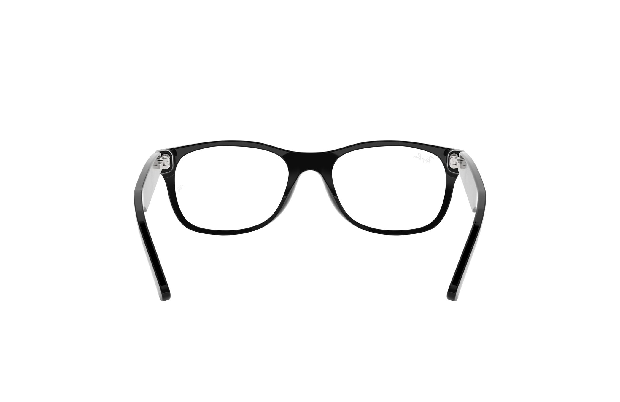 Ray-Ban RB5184F-2000 Gloss Black Square Optical Eyeglasses with 52mm lens, showcasing a stylish acetate frame.