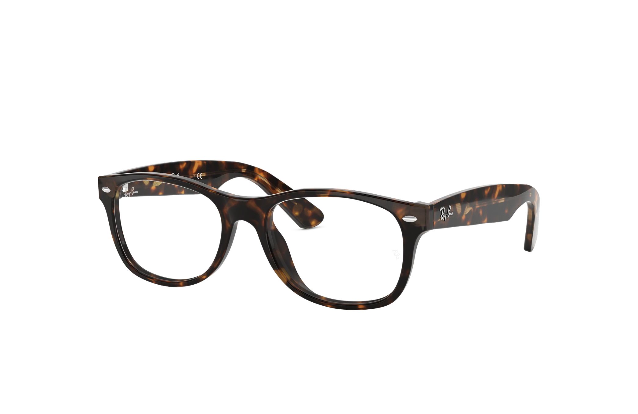 Ray-Ban RB5184F-2012 Gloss Tortoise Square Optical Eyeglasses with 52mm lens, featuring a stylish tortoise shell frame.