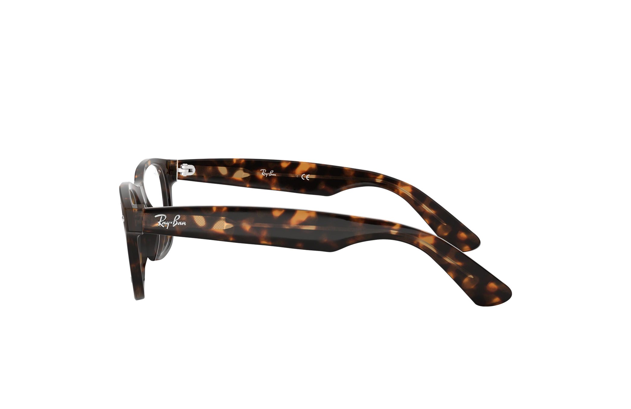 Ray-Ban RB5184F-2012 Gloss Tortoise Square Optical Eyeglasses with 52mm lens, featuring a stylish tortoise shell frame.