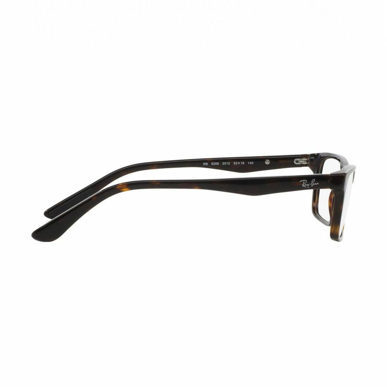 Ray-Ban RB5288-2012 Tortoise Rectangular Unisex Plastic Eyeglasses with a stylish tortoise frame and rectangular lenses.