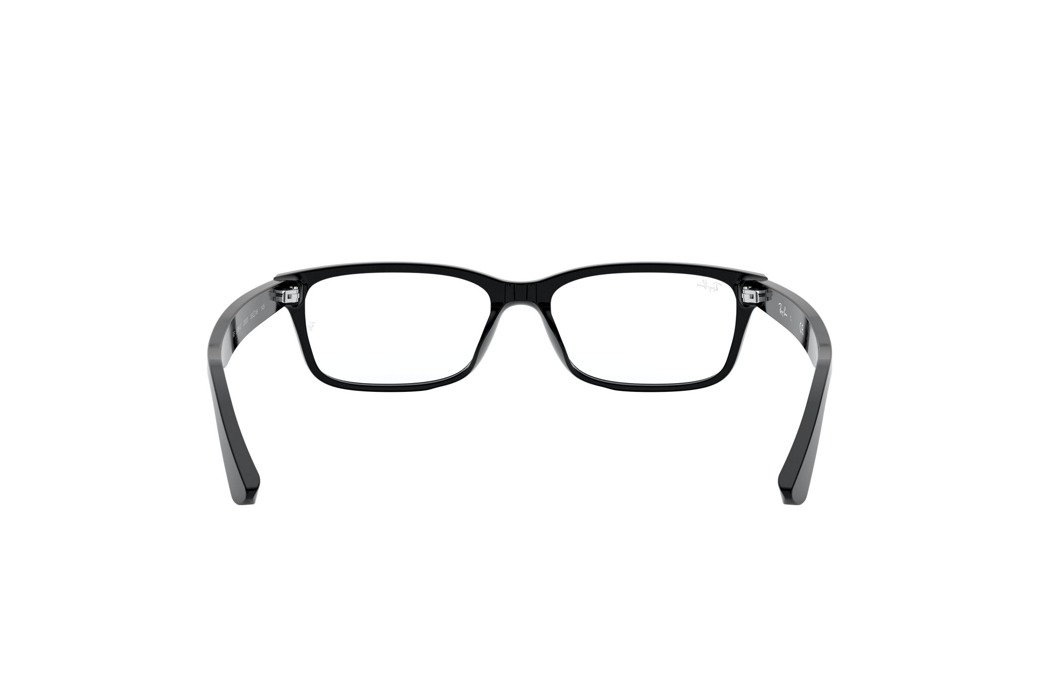 Ray-Ban RB5296D-2000 Gloss Black Rectangle Acetate Optical Eyeglasses with a sleek design and comfortable fit.