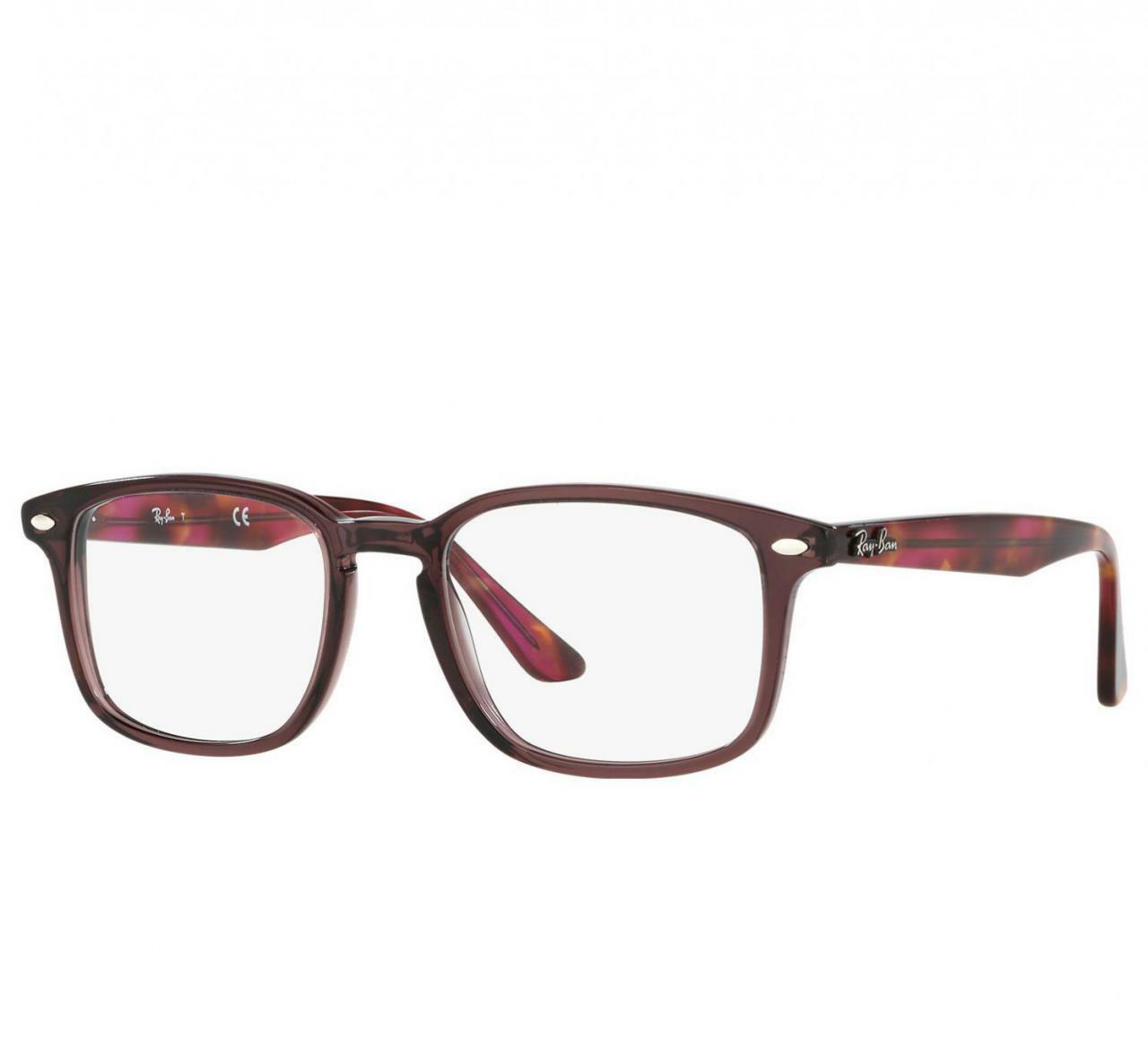 Ray-Ban RB5353-5628 Full Rim Brown Tortoise Eyeglasses showcasing a stylish acetate frame with square lenses.