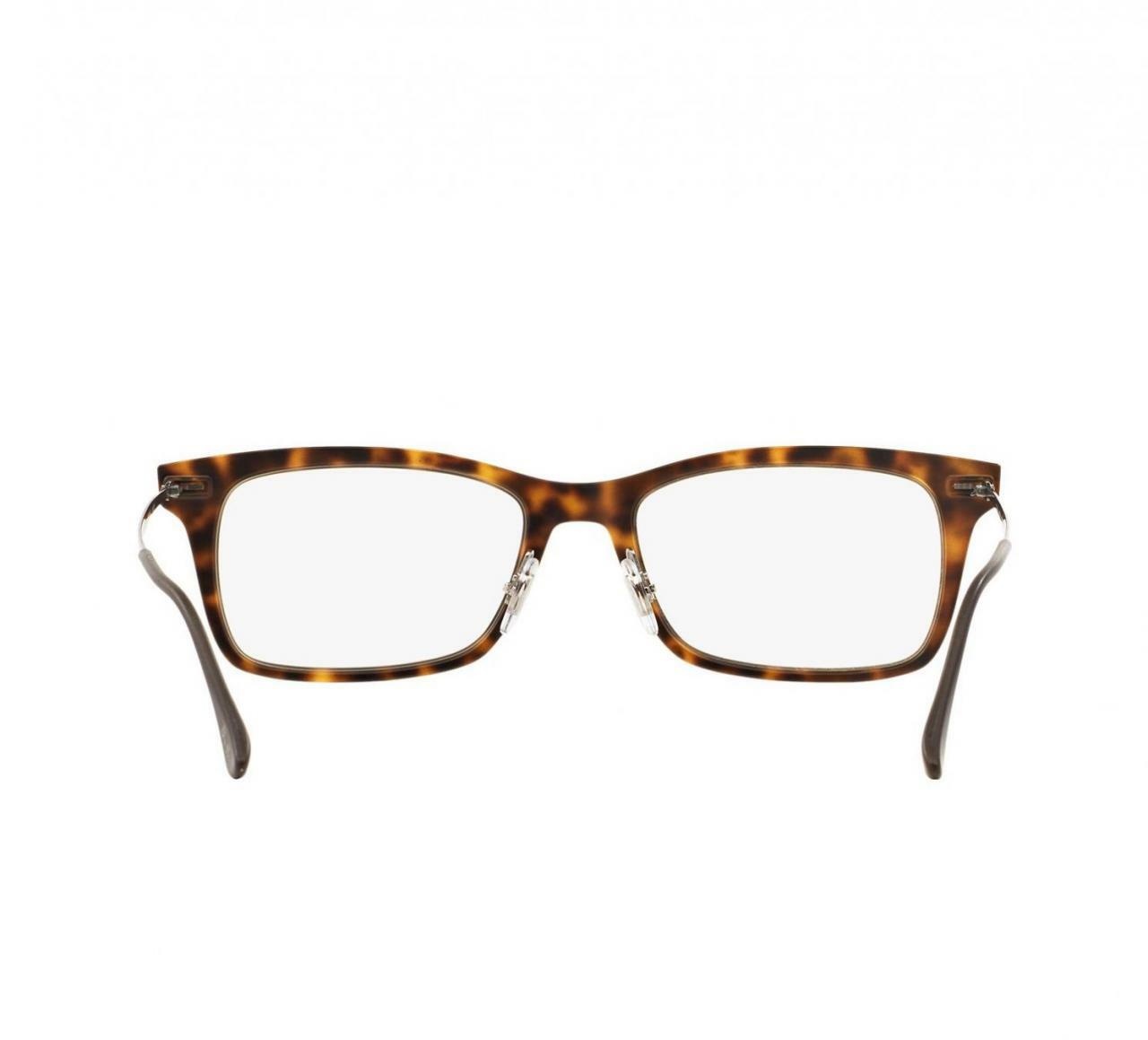 Ray-Ban RB7039-5200 eyeglasses featuring a tortoise and gunmetal design, made from LightRay Titanium.